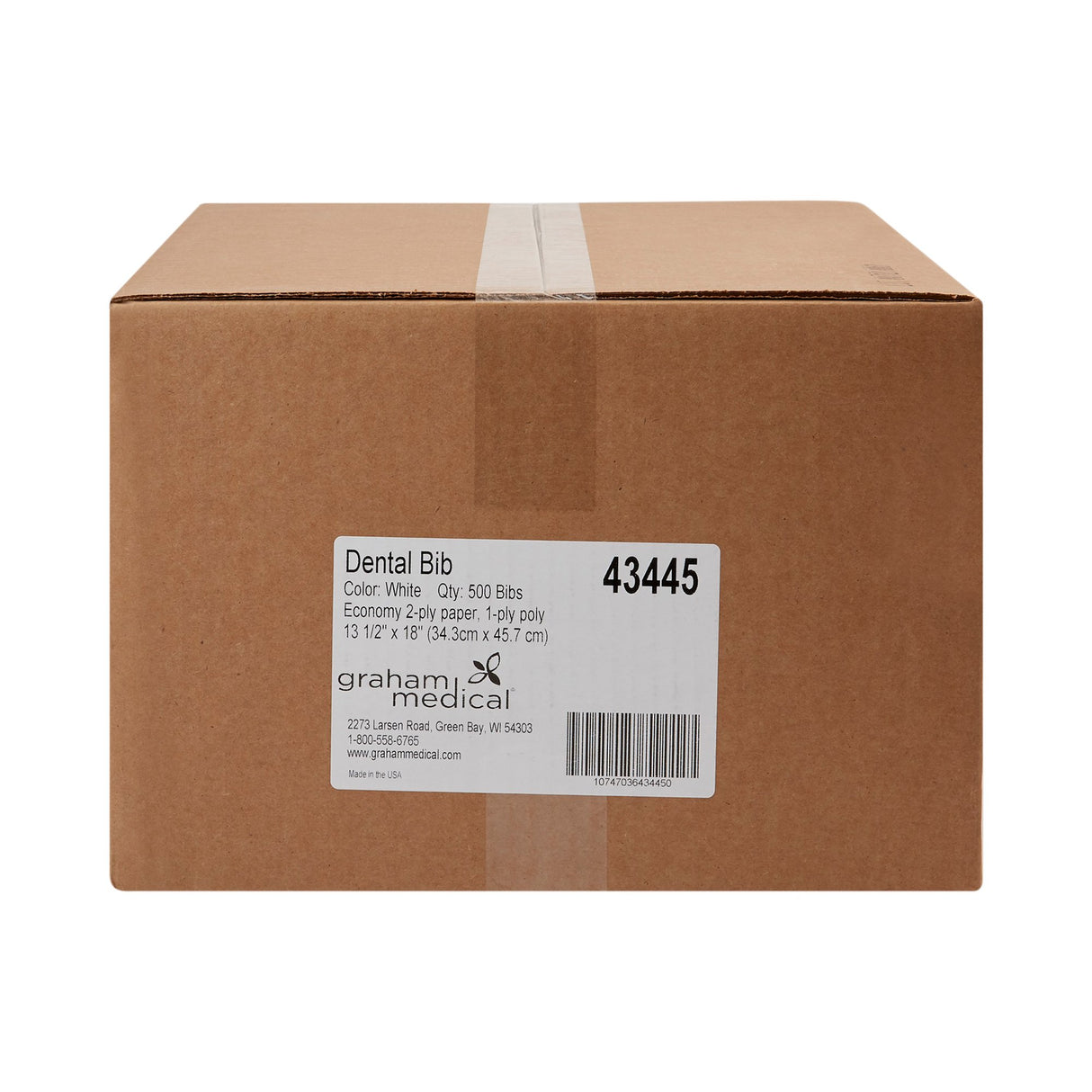 Dental Bib graham medical® 13-1/2 W X 18 L Inch White NonSterile - BeHope