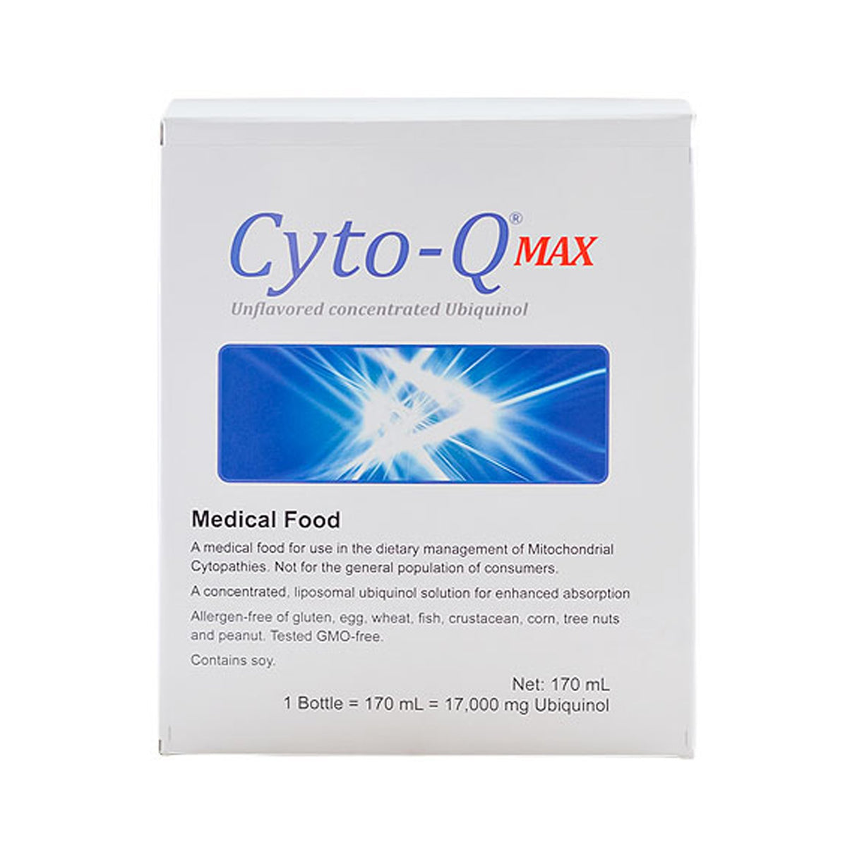 Oral Supplement Cyto-Q MAX Unflavored Liquid 170 mL Bottle