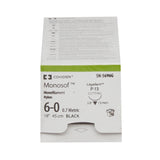 Nonabsorbable Suture with Needle Monosof™ Nylon P-13 3/8 Circle Precision Reverse Cutting Needle Size 6-0 Monofilament - BeHope