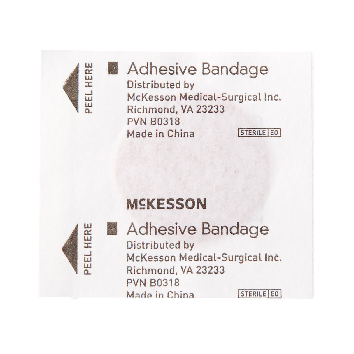Adhesive Spot Bandage McKesson Fabric Tan 1 Inch Diameter Sterile - BeHope