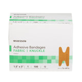 Adhesive Strip McKesson Fabric Tan 1-1/2 X 3 Inch Sterile - BeHope