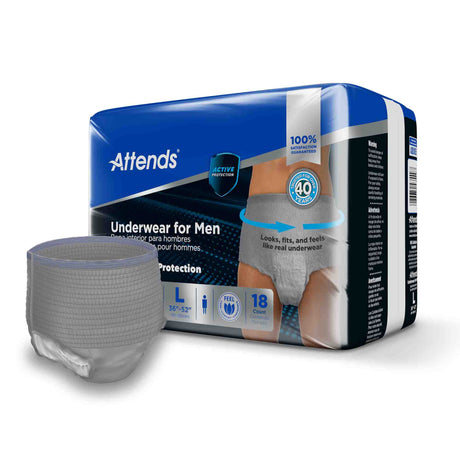 Male Adult Absorbent Underwear Attends For Men Pull On with Tear Away Seams Large Disposable Heavy Absorbency