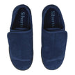 Slippers Silverts® Female Adult Size 6 / 2X-Wide Hard Sole Single Patient Use Navy Blue - BeHope
