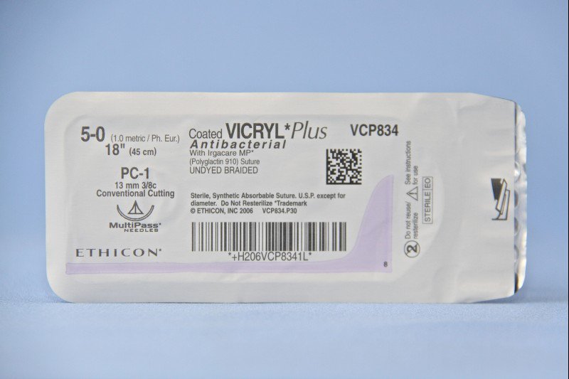 Absorbable Antibacterial Suture with Precision Conventional Cutting Needle Vicryl™ Plus - BeHope