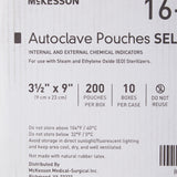 Sterilization Pouch McKesson Ethylene Oxide (EO) Gas / Steam 3-1/2 X 9 Inch Transparent Blue / White Self Seal Paper / Film - BeHope