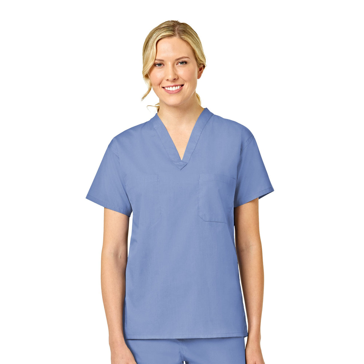 Scrub Shirt Fashionblend® Medium Ceil Blue 2 Pockets Short Sleeve Unisex - BeHope