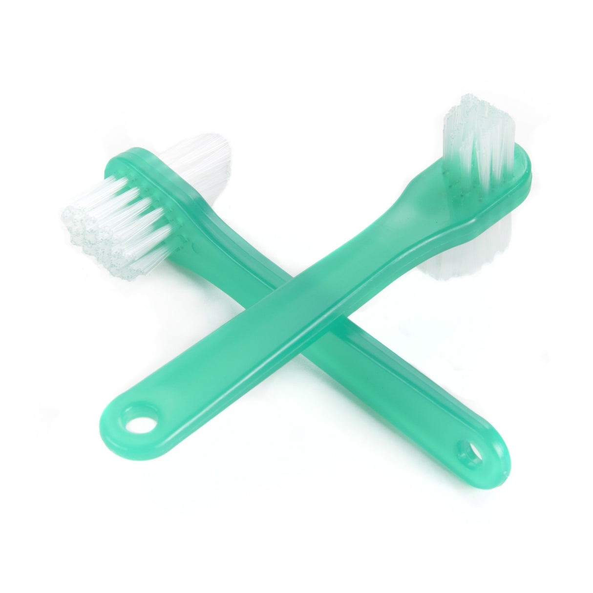 Denture Brush McKesson 2-Sided Bristle Green - BeHope