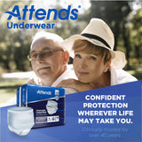 Unisex Adult Absorbent Underwear Attends Overnight Pull On with Tear Away Seams Large Disposable Heavy Absorbency