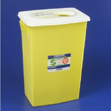 Chemotherapy Waste Container SharpSafety™ Yellow Base 26 H X 12-3/4 D X 18-1/4 W Inch Vertical Entry 18 Gallon - BeHope