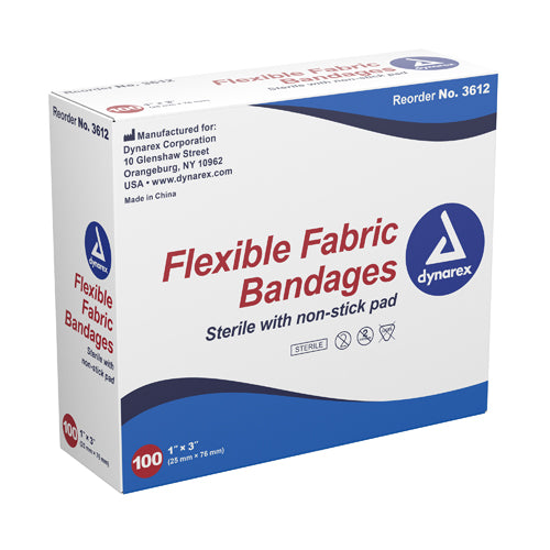 Pansements adhésifs en tissu flexible pour le bout des doigts, 1-3/4 x 3 boîtes/100