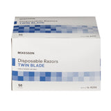 Personal Razor McKesson Single Edge Twin Blade NonSterile Disposable - BeHope