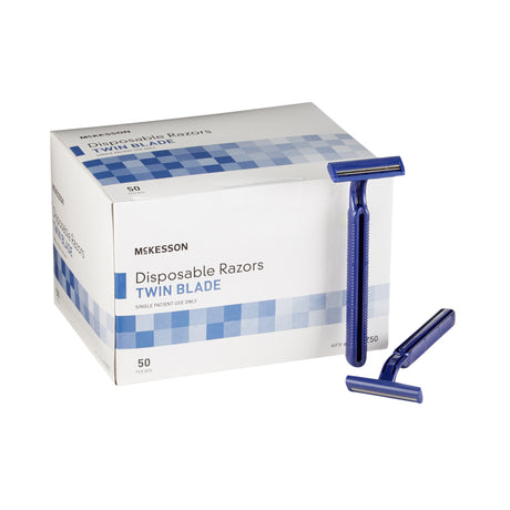 Personal Razor McKesson Single Edge Twin Blade NonSterile Disposable - BeHope