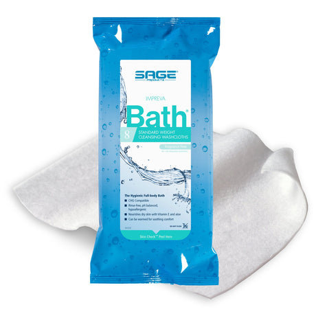 Rinse-free Bath Wipes Impreva Bath™ Hypoallergenic Aloe Vitamin E - BeHope