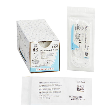 Nonabsorbable Silk Braided Surgical Suture Perma-hand™ Coated for Handling - BeHope