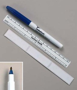 Skin Marker With Ruler And Labels Cardinal Health™ Gentian Violet Ink Sterile Full Size Regular Tip - Behope