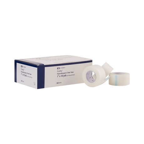 Hypoallergenic Medical Tape Kendall™ Hypoallergenic Clear Transparent 1 Inch X 10 Yard Plastic NonSterile - BeHope
