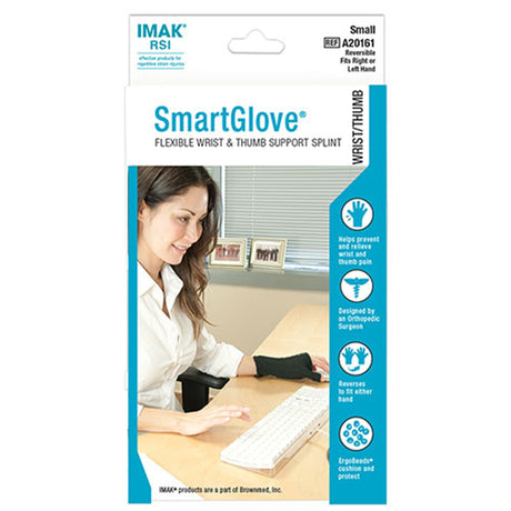 Wrist / Hand Support IMAK® RSI SmartGlove® with Thumb Support Cotton / Spandex Left or Right Hand Black Medium - BeHope