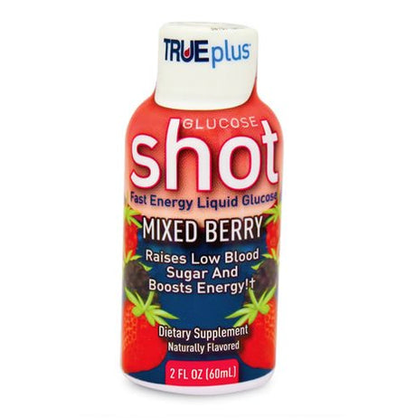 Glucose Supplement TRUEplus™ 2 oz. Liquid Mixed Berry Flavor - BeHope