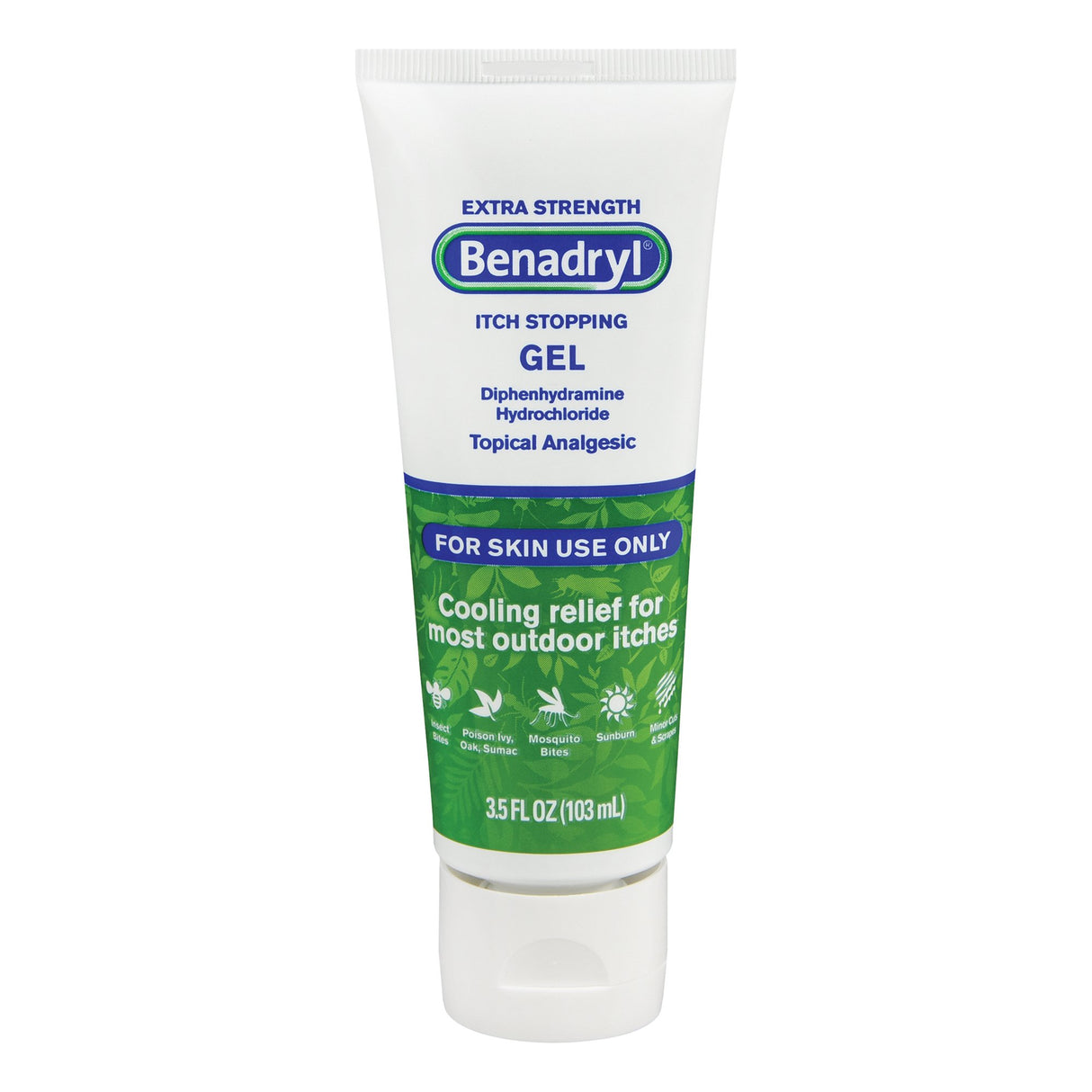 Itch Relief Benadryl® 2% Strength Gel 4 oz. Tube - BeHope
