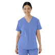 Lexington AVE Women's V-Neck Scrub Tops with 3 Pockets - BeHope