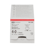 Absorbable Suture with Needle Biosyn™ Polyester P-13 3/8 Circle Precision Reverse Cutting Needle Size 4-0 Monofilament - BeHope