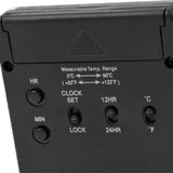 Thermometer / Clock / Humidity Monitor Fisherbrand™ Traceable® Fahrenheit / Celsius 32° to 122°F (0° to 50°C) Internal Sensor Flip-out Stand / Wall Mount Battery Operated - BeHope