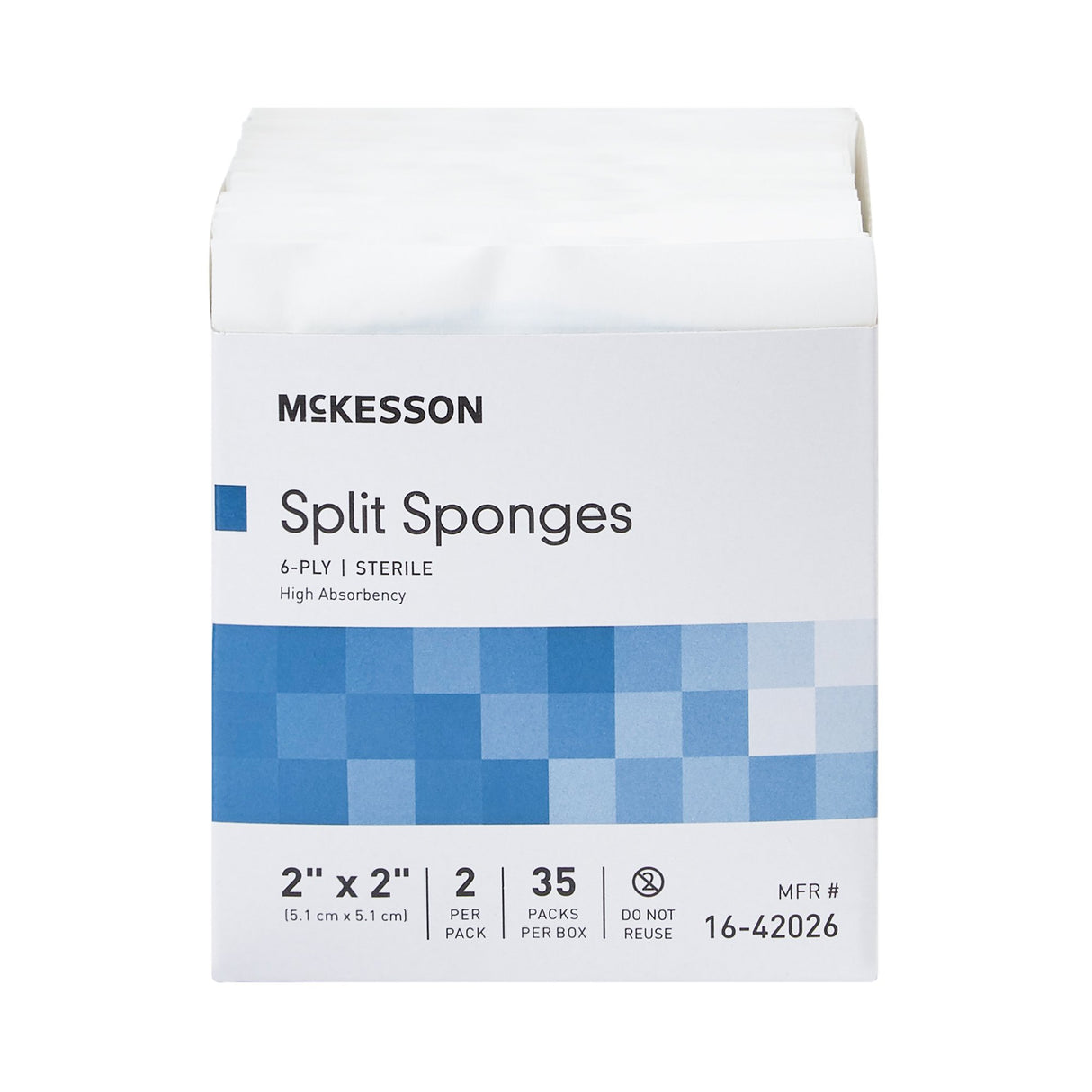 I.V. Sponge McKesson 2 X 2 Inch 6-Ply Sterile 2 per Pack - BeHope