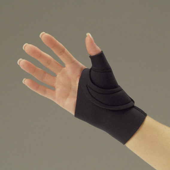 Thumb Splint DeRoyal® Medium Hook and Loop Closure Left or Right Hand Black - BeHope