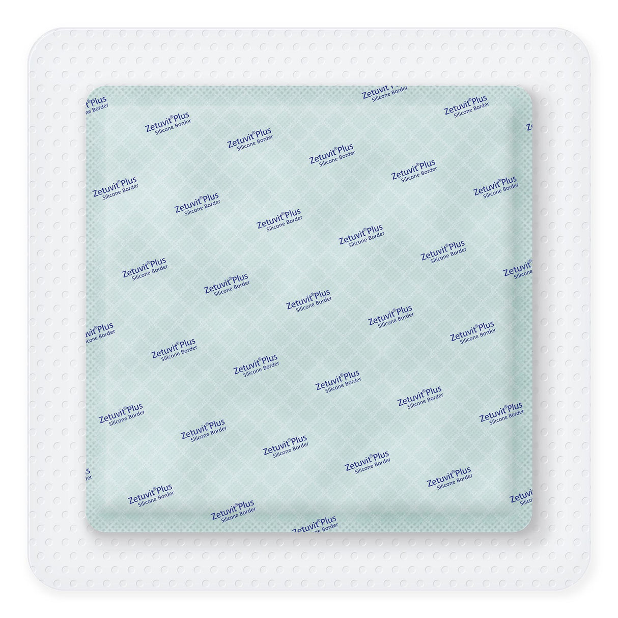 Super Absorbent Dressing Zetuvit Plus Silicone Border Silicone Adhesive 8 X 8 Inch Square
