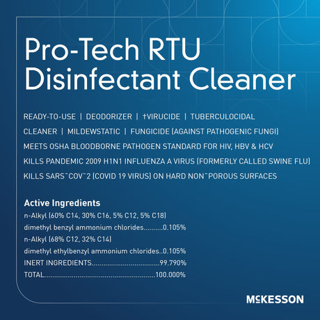 Surface Disinfectant Cleaner Mckesson Pro-tech Quaternary Hospital Grade - BeHope
