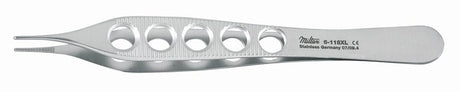 Dressing Forceps Miltex® Adson 4-3/4 Inch Length OR / Surgical Grade German Stainless Steel NonSterile NonLocking Thumb Handle Straight Delicate, Serrated Tips - BeHope
