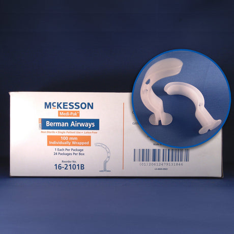 Berman Oropharyngeal Airway McKesson White 40 mm Length Size 4 NonSterile Neonate - BeHope