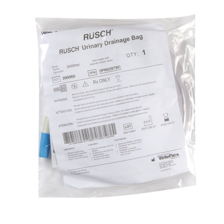 Urinary Drain Bag Rusch® Anti-Reflux Valve Sterile 2,000 mL Vinyl - BeHope