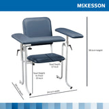 Blood Drawing Chair Mckesson Adjustable Armrests Tool Free Assembly - BeHope