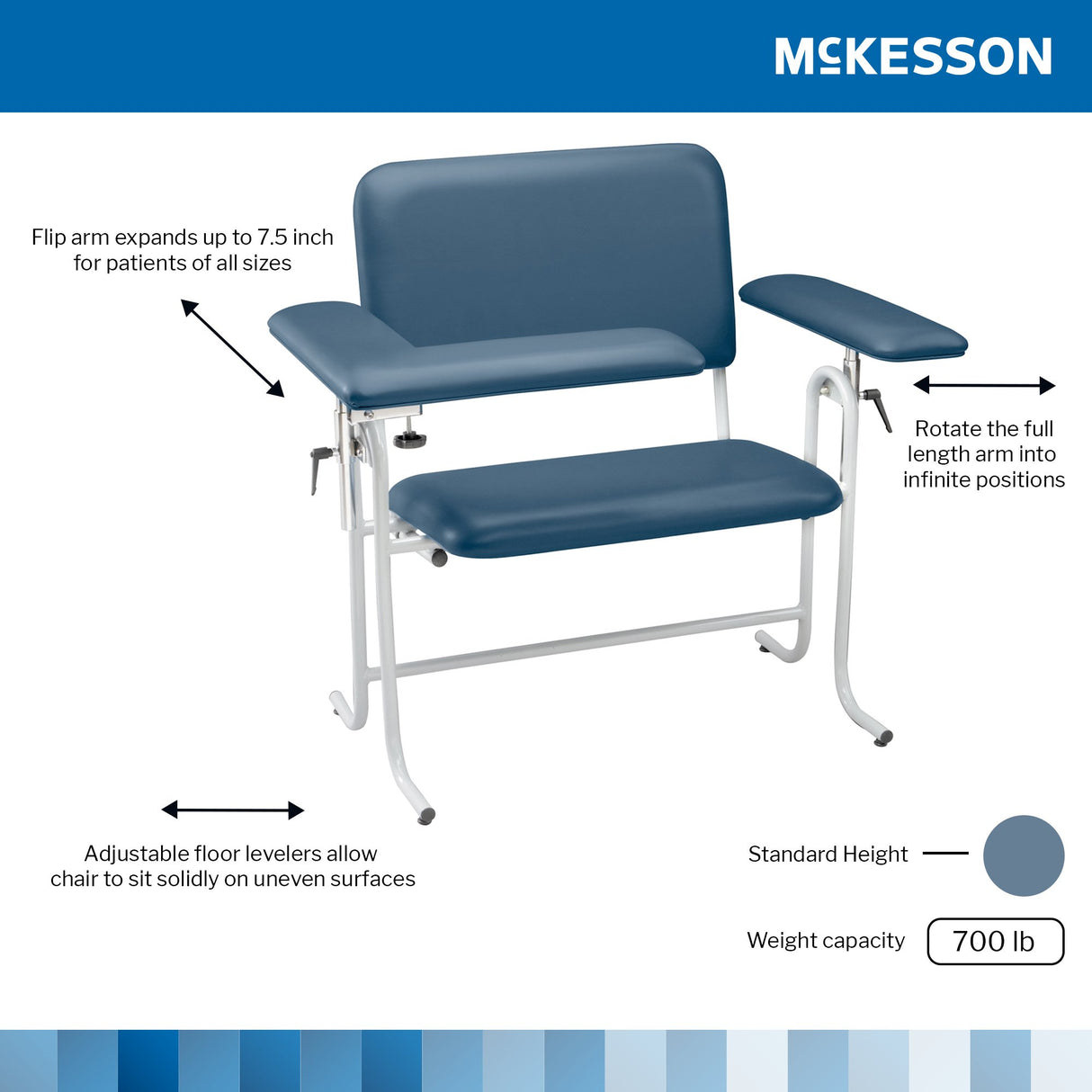 Mckesson Blood Drawing Chair with Adjustable Arms - BeHope