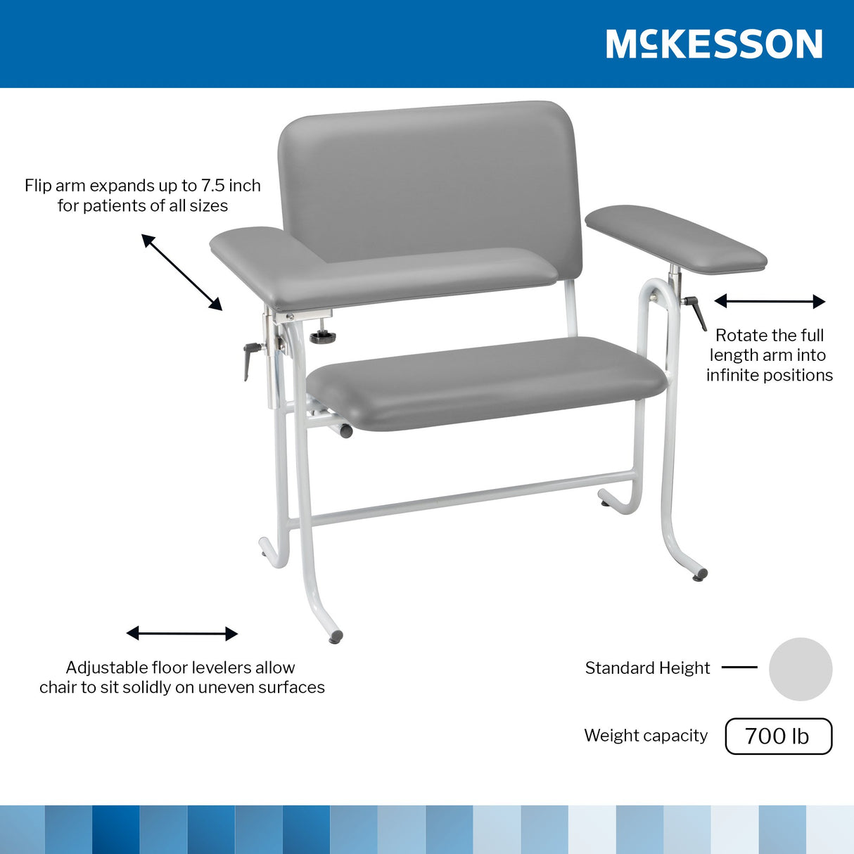 Mckesson Blood Drawing Chair with Adjustable Arms - BeHope