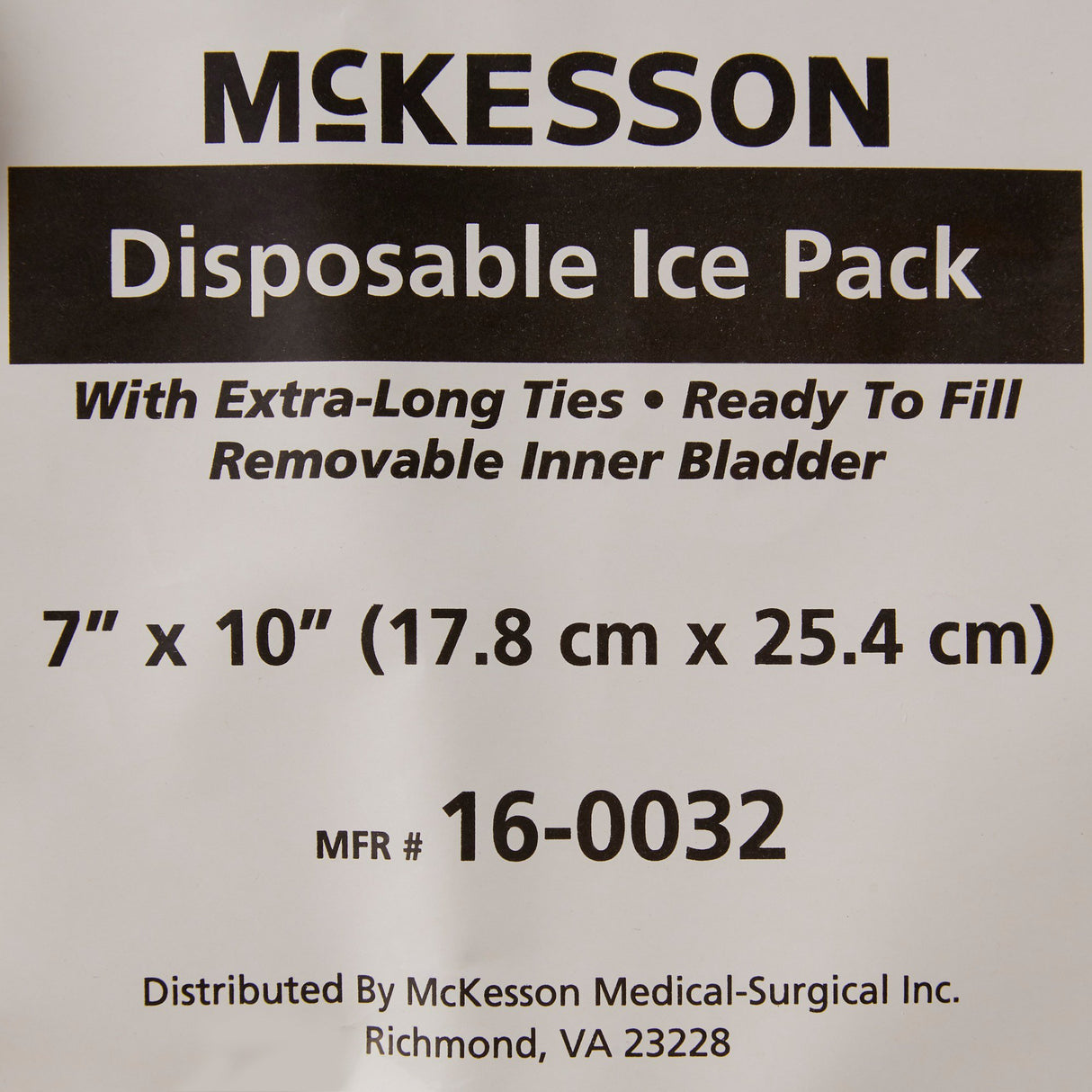 Ice Bag McKesson General Purpose 7 X 10 Inch Fabric Disposable - BeHope