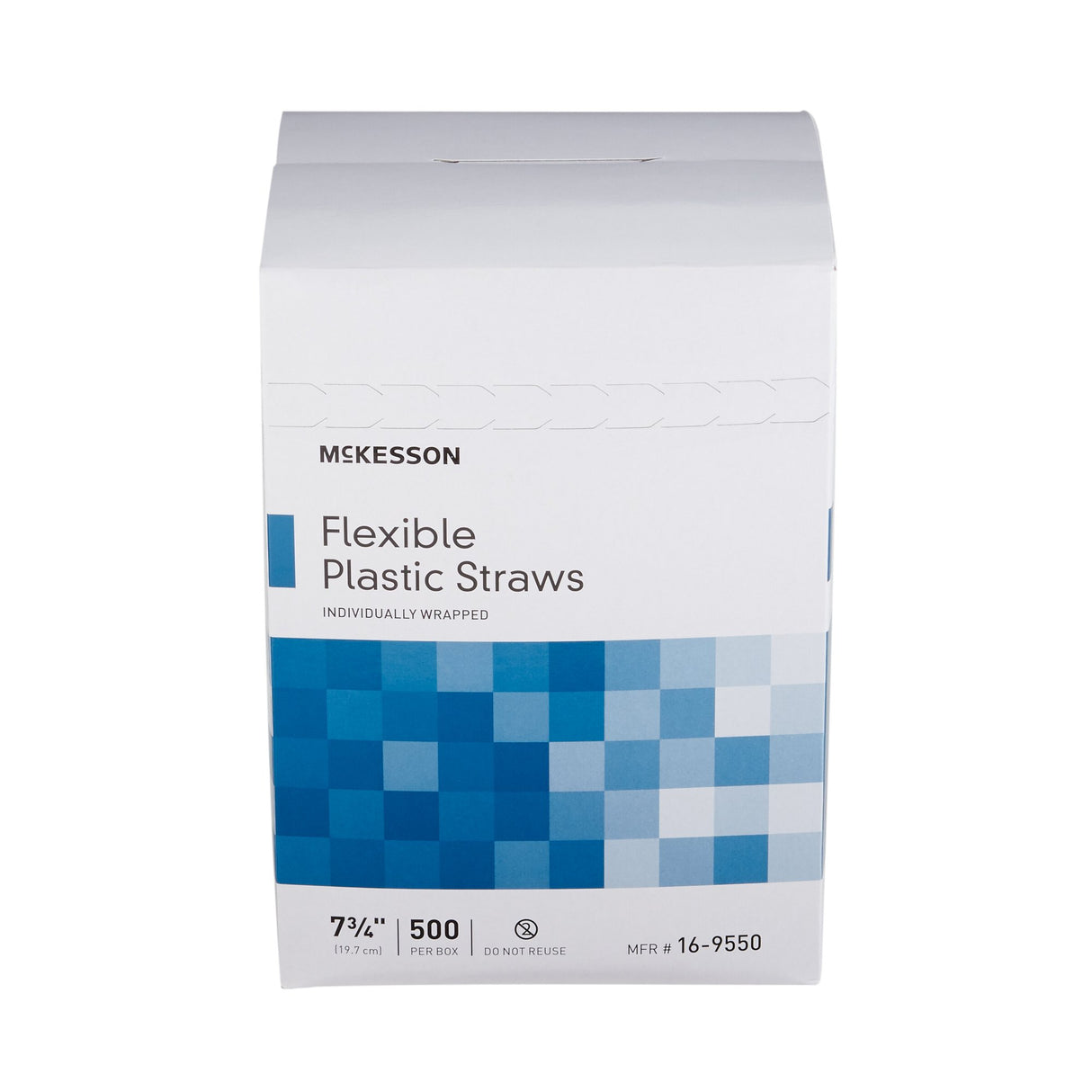 Flexible Drinking Straw McKesson 7-3/4 Inch Length White Individually Wrapped - BeHope