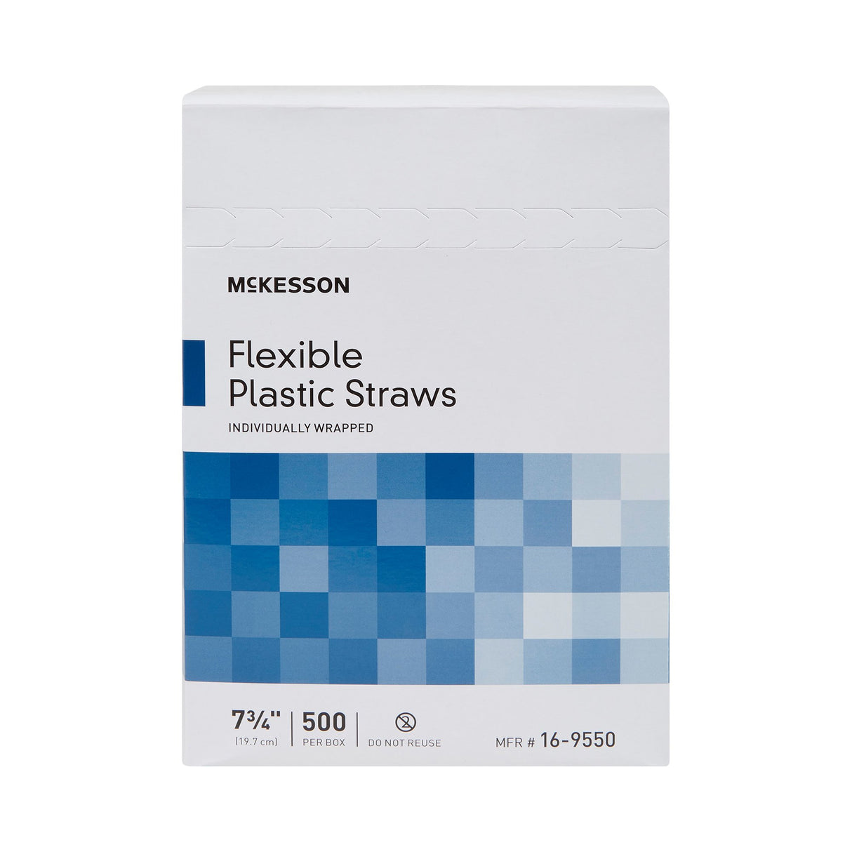 Flexible Drinking Straw McKesson 7-3/4 Inch Length White Individually Wrapped - BeHope