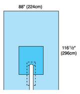 Orthopedic Drape HD Split Drape 88 W X 115-3/4 L Inch Sterile - BeHope