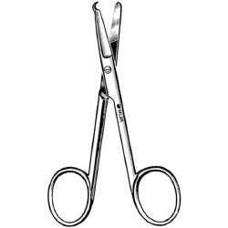 Stitch Scissors Sklar® Spencer 4-1/2 Inch Length OR / Surgical Grade German Stainless Steel NonSterile Finger Ring Handle Straight Blunt Tip / Blunt Tip - BeHope