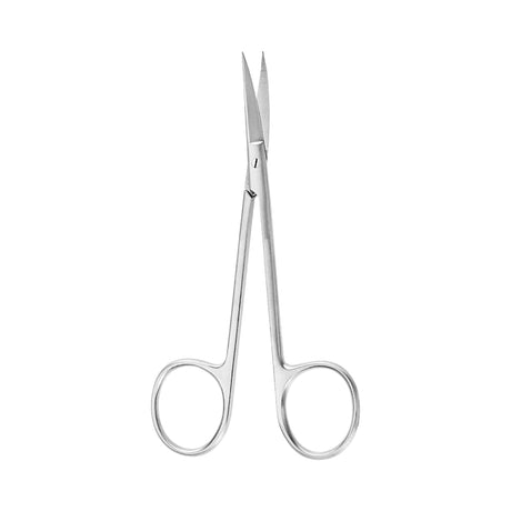 Iris Scissors McKesson Argent™ 4 Inch Length Surgical Grade Stainless Steel Finger Ring Handle Curved Sharp Tip / Sharp Tip - BeHope