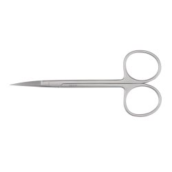 Iris Scissors Mckesson Argent™ 3-1/2 Inch Length Or / Surgical Grade German Stainless Steel Nonsterile Finger Ring Handle - Behope