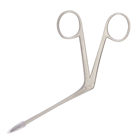Alligator Forceps McKesson Argent™ Hartmann 3-1/2 Inch Length OR / Surgical Grade Stainless Steel NonSterile NonLocking Finger Ring Handle Straight Serrated Tips - BeHope