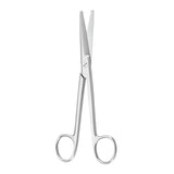 Dissecting Scissors McKesson Argent™ Mayo 6-3/4 Inch Length OR / Surgical Grade German Stainless Steel NonSterile Finger Ring Handle Curved, Beveled Blunt Tip / Blunt Tip - BeHope