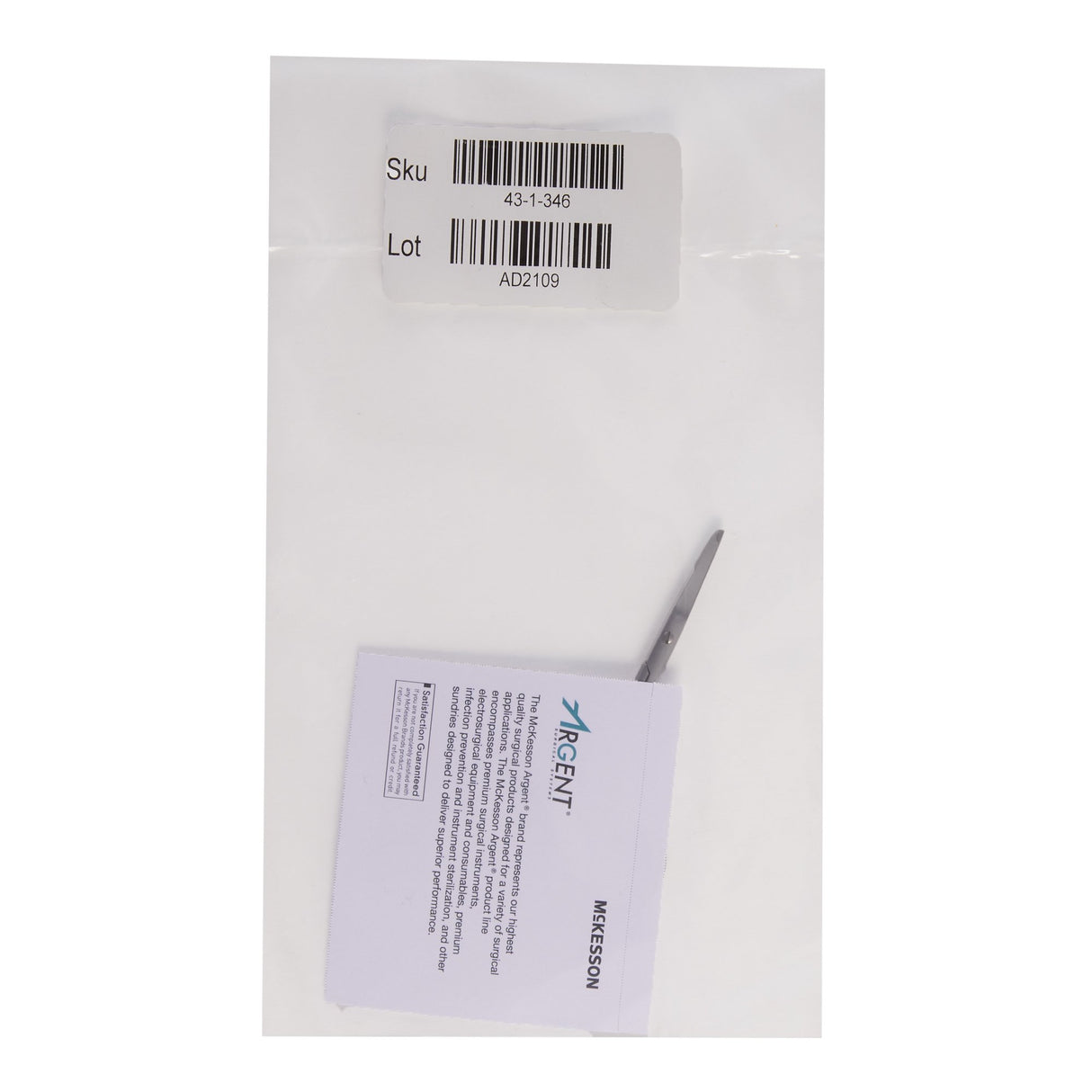 Stitch Scissors McKesson Argent™ Spencer 3-1/2 Inch Length OR / Surgical Grade Stainless Steel Finger Ring Handle Straight Blunt Tip / Blunt Tip - BeHope