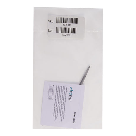 Stitch Scissors McKesson Argent™ Spencer 3-1/2 Inch Length OR / Surgical Grade Stainless Steel Finger Ring Handle Straight Blunt Tip / Blunt Tip - BeHope