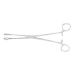 Sponge Forceps McKesson Argent™ Foerster 9-1/2 Inch Length OR / Surgical Grade German Stainless Steel NonSterile Locking Finger Ring Handle Straight Fenestrated Serrated Oval Tips - BeHope