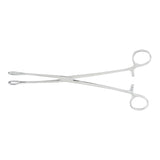 Sponge Forceps McKesson Argent™ Foerster 9-1/2 Inch Length OR / Surgical Grade German Stainless Steel NonSterile Locking Finger Ring Handle Straight Fenestrated Serrated Oval Tips - BeHope