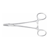 Needle Holder McKesson Argent™ Baumgartner 5-1/2 Inch Length Serrated Jaws Finger Ring Handle - BeHope